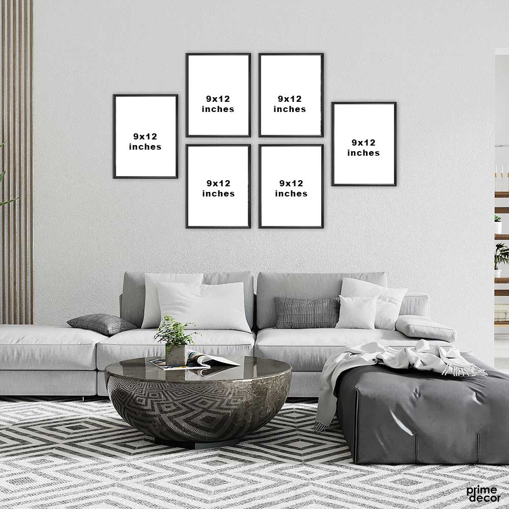 Black & White Architectural Set (6 Panel) Architecture Wall Art - Prime Décor