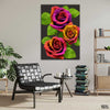 Colorful Flowers Portrait (Single Panel) Floral Wall Art On Sale