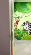 Cute Jungle Animals Nursery Illustration | Kids Wallpaper Mural