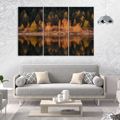 Autumn Landscape Trees (3 Panel) Nature Wall Art - Prime Décor