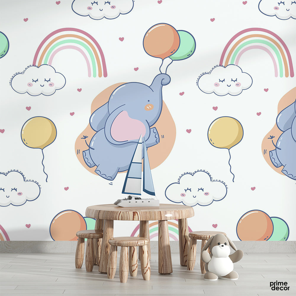 Rainbow Pattern vector | Kids Wallpaper Mural - Prime Décor
