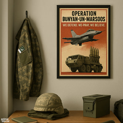 Bunyan-un-Marsoos 2025 Pakistan | Army Poster Wall Art