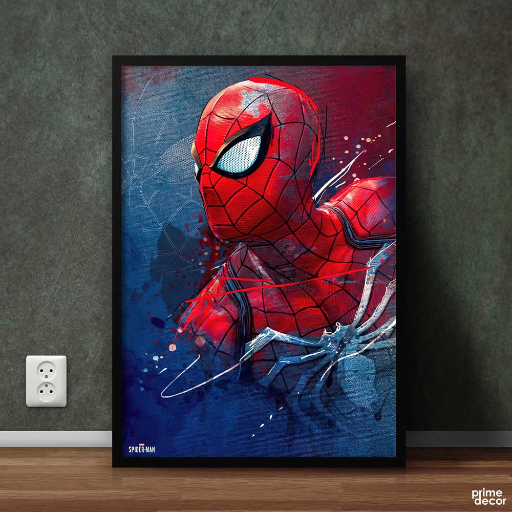 Spiderman in Splashes | Movie Poster Wall Art - Prime Décor