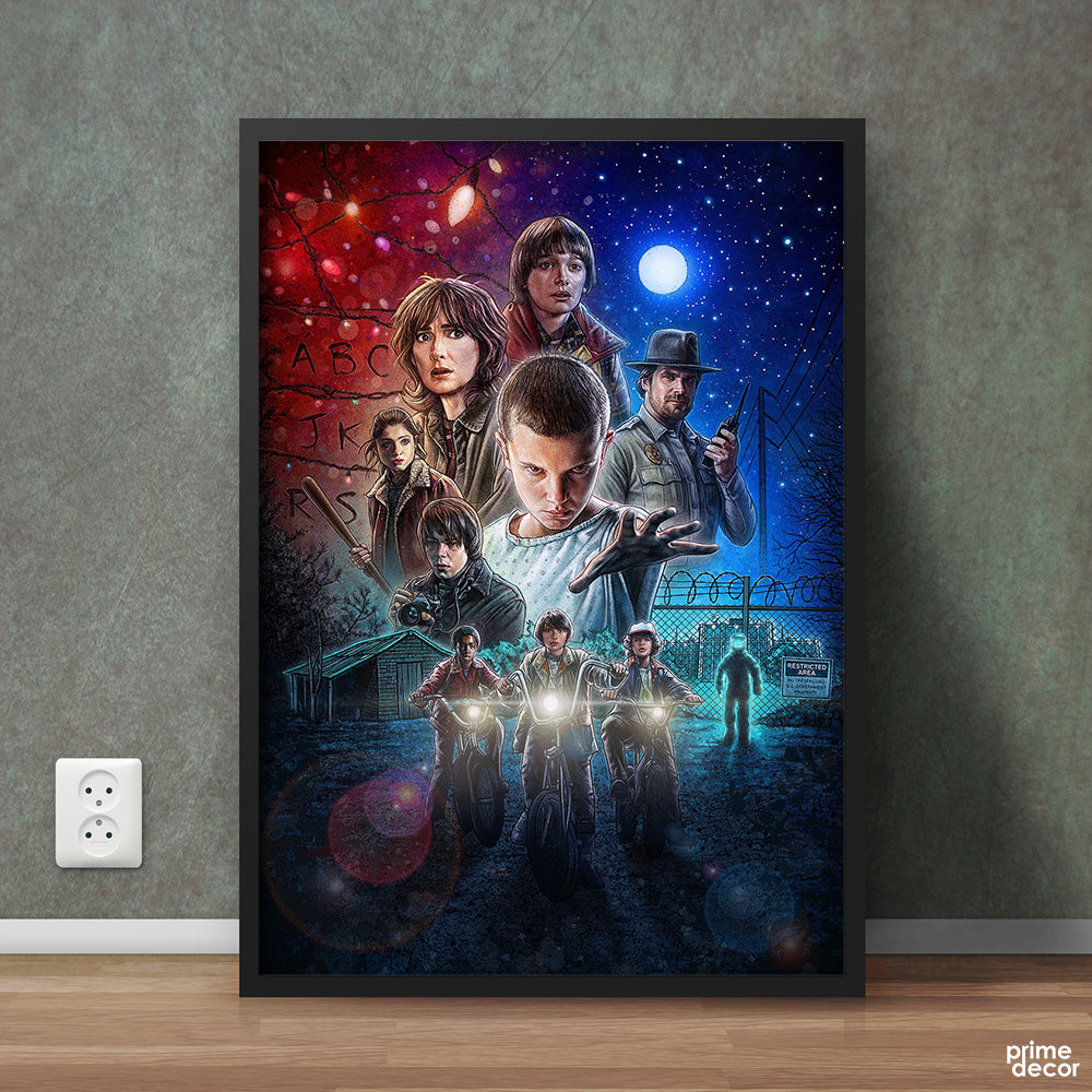 Strangers Things Main Characters | Movie Poster Wall Art - Prime Décor