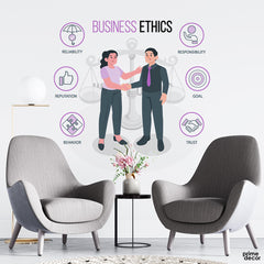 Business Ethics Illustration | Office Wallpaper Mural