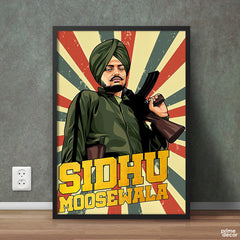 Sidhu Moose Wala Fan Art | Musical Wall Art - Prime Décor