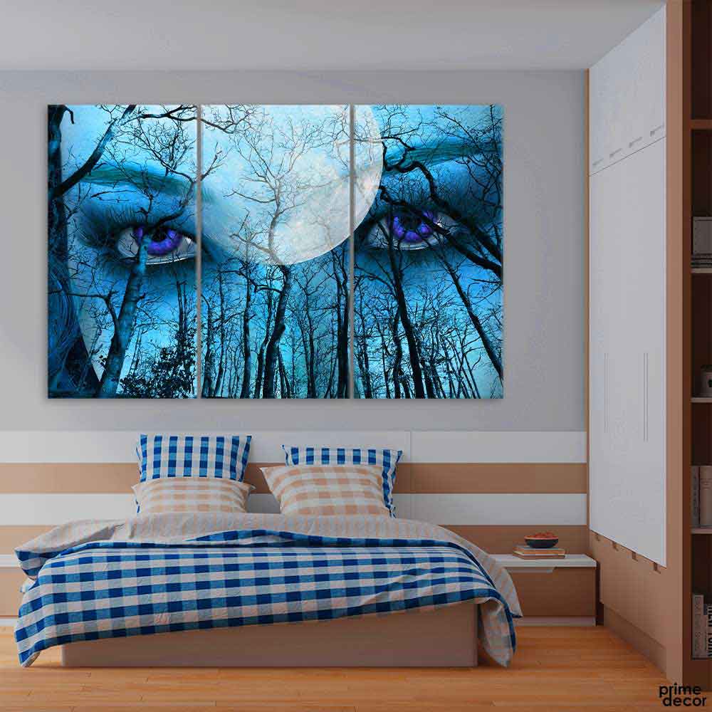 Blue Forest Sky (3 Panel) Nature Wall Art - Prime Décor