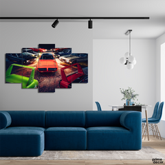Retro Muscle American Car (5 Panel) Car Wall Art - Prime Décor