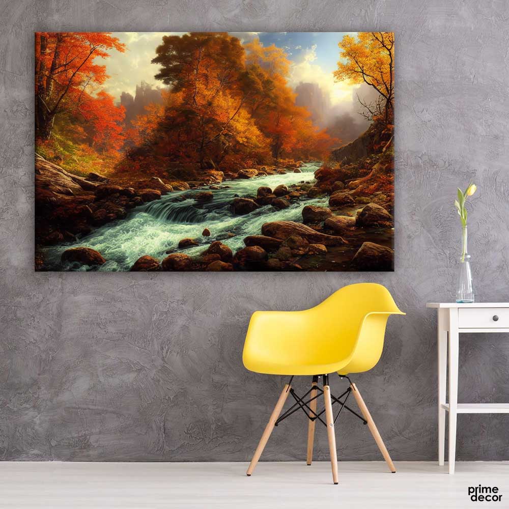 Wall Stream Placing (Single Panel) Nature Wall Art - Prime Décor