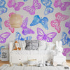 Watercolor Butterfly Pattern | Kids Room Wallpaper Mural