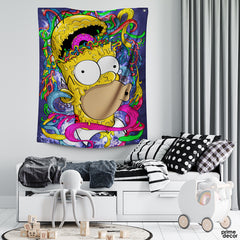 Homer Simpson With Donut Brain | Animation Tapestry