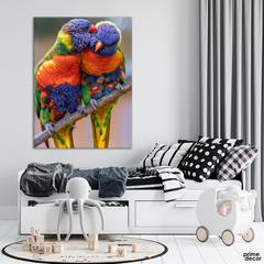 Rainbow Lorikeet Parrots (Single Panel) Animal Wall Art - Prime Décor