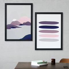 Brush Artwork with Calm Colors (2 Panel) Abstract Wall Art - Prime Décor