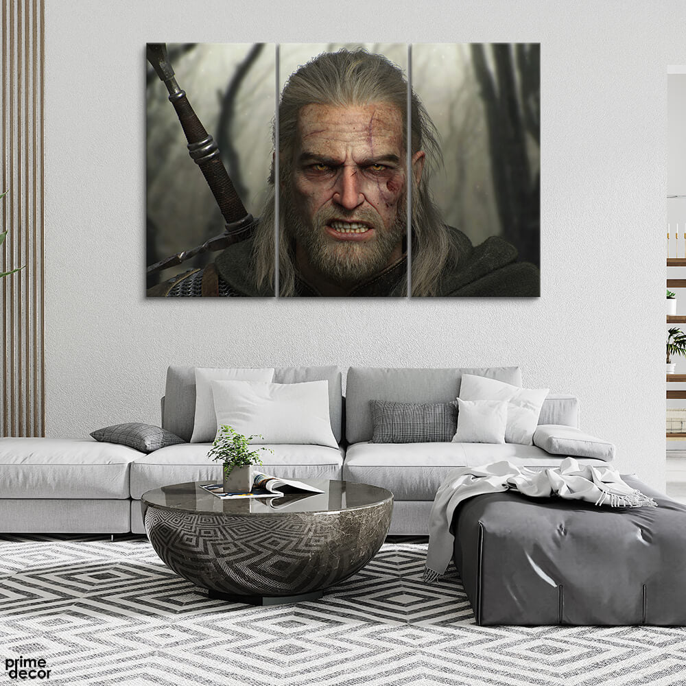 Geralt From The Witcher Season 2 (3 Panel) Games Wall Art On Sale - Prime Décor