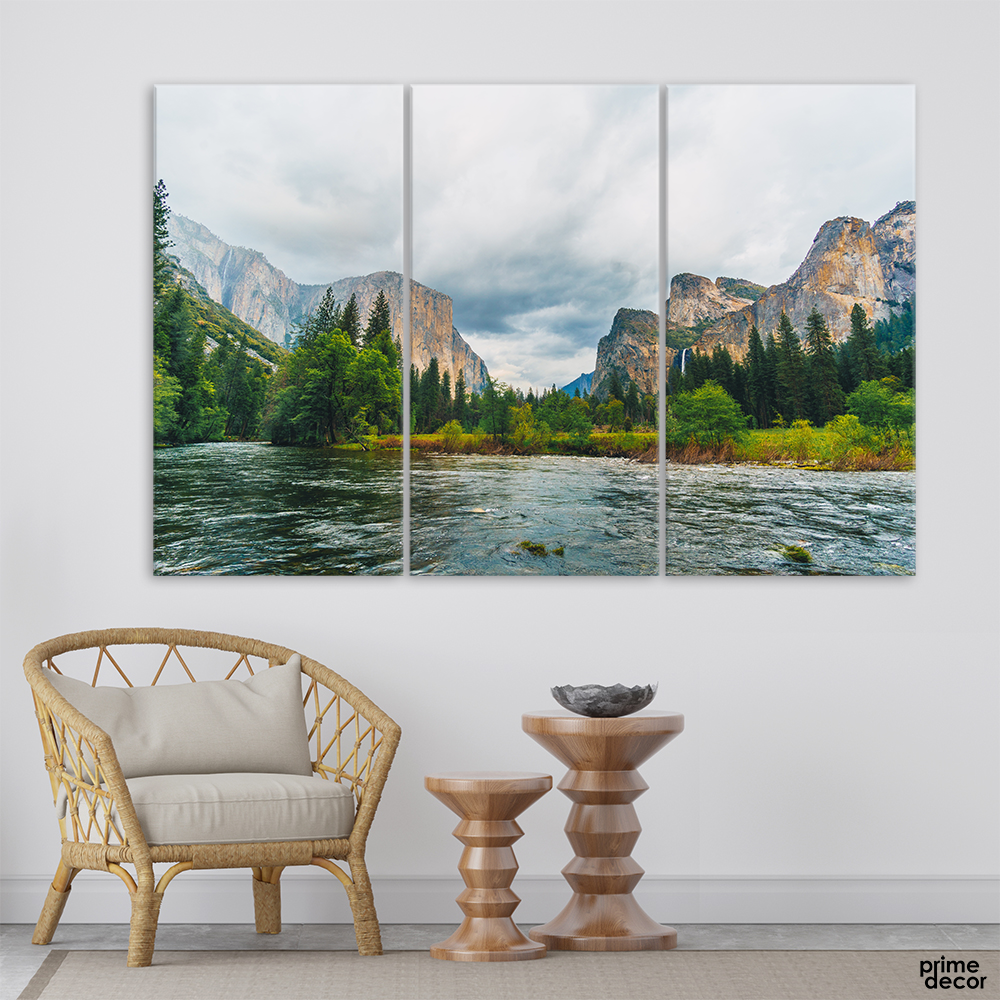 Water Surrounded By Land (3 Panel) Nature Wall Art – Prime Décor