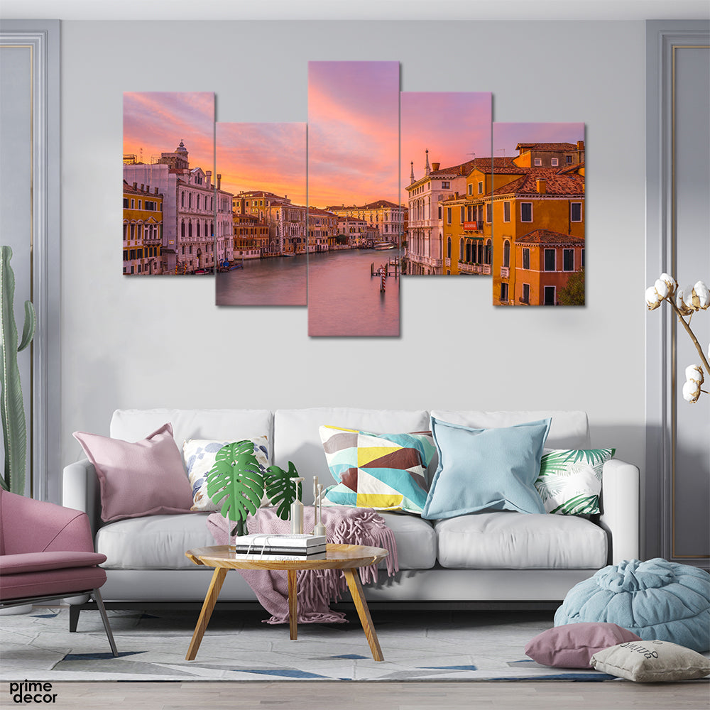 Venice & Italian Lakes (5 Panel) Travel Wall Art - Prime Décor