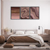 Copper Rose Swirls (3 Panel) Nordic Wall Art On Sale