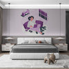 Lofi Concept Purple Background | Illustration Wallpaper Mural