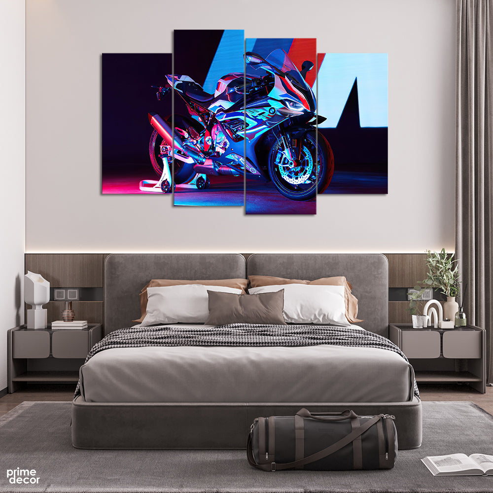 BMW 1000 RR (4 Panel) Bikes Wall Art - Prime Décor