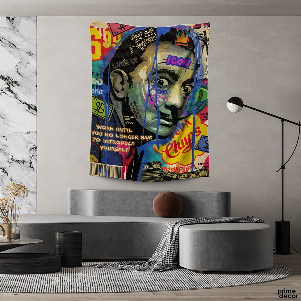 Salvador Dali Graffiti Style | Celebrity Tapestry - Prime Décor