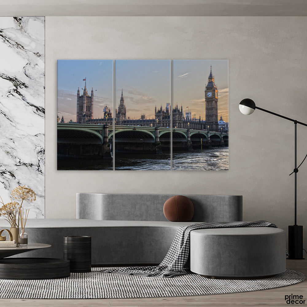 Tourist Place England (3 Panel) | Travel Wall Art - Prime Décor