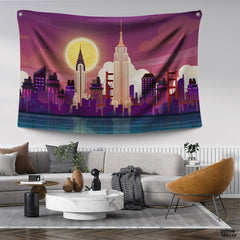 Building Empire State Scene | Architecture Tapestry - Prime Décor