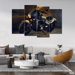 Suzuki Boulevard Black Edition (4 Panel) Bikes Wall Art - Prime Décor
