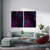 Blue & Green Wings (2 Panel) Abstract Wall Art