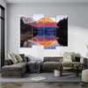 Fuji Over Lake  (4 Panel) Nature Wall Art