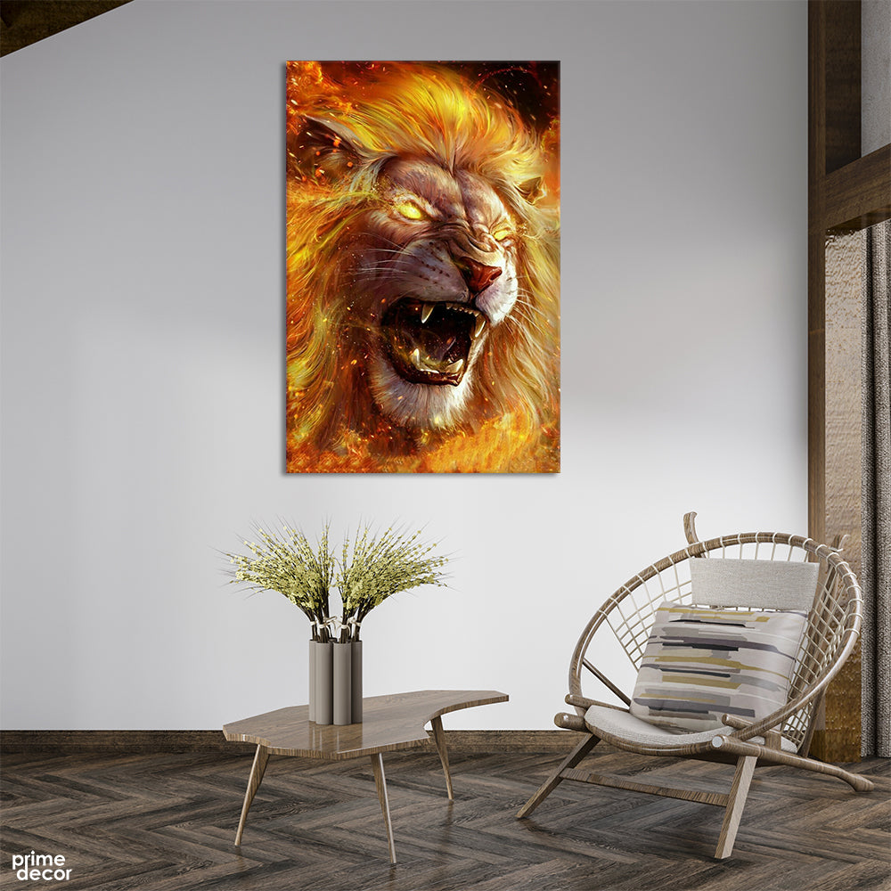 The Roar Of Passion (Single Panel) Animal Wall Art - Prime Décor