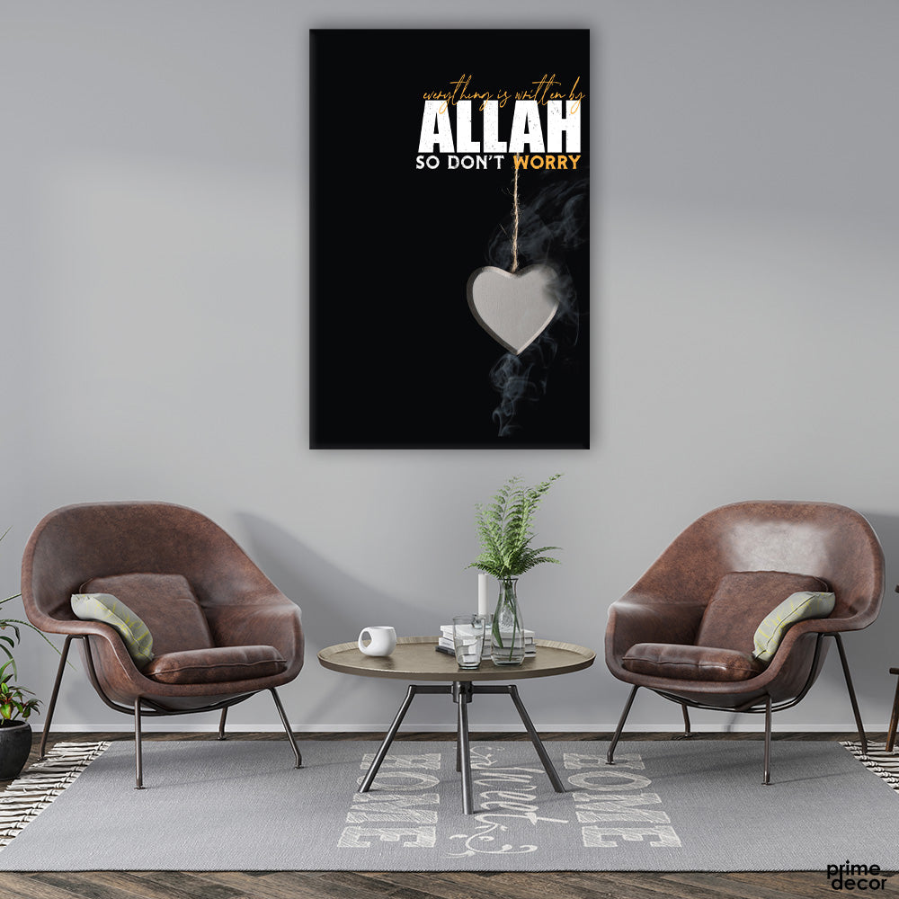 Everything is written by Allah (Single Panel) Islamic Wall Art - Prime Décor