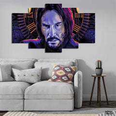 John Wick Vector Art (5 Panel) Movie Wall Art