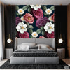 Colorful Roses With Dark Background | Floral Wallpaper Mural