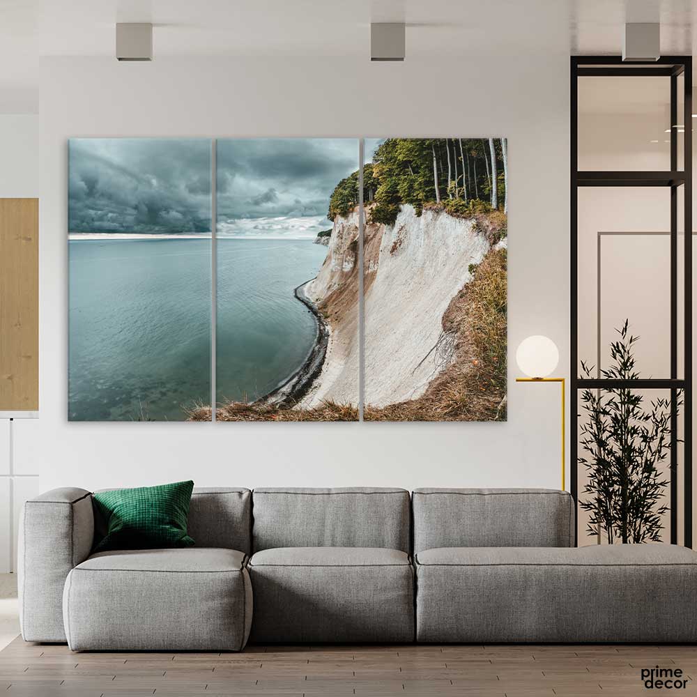 Forest Near Calm Body of Water (3 Panel) Nature Wall Art - Prime Décor
