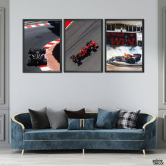 Formula 1 Racing Cars (3 Panel) Cars Wall Art - Prime Décor
