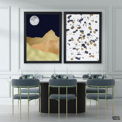 Modern Mountain with Brush Art (2 Panel) Abstract Wall Art - Prime Décor