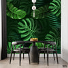 Green Monstera Tropical Leaves Background | Floral Wallpaper Mural