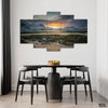 Norway Sunset Landscape (5 Panel) | Nature Wall Art