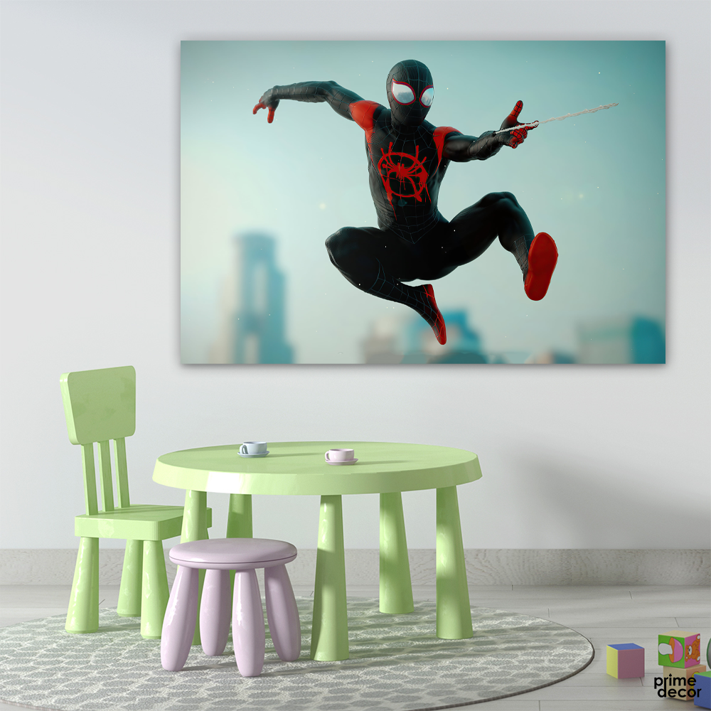 Spiderman Miles Morales 2020 (Single Panel) Figure Wall Art - Prime Décor