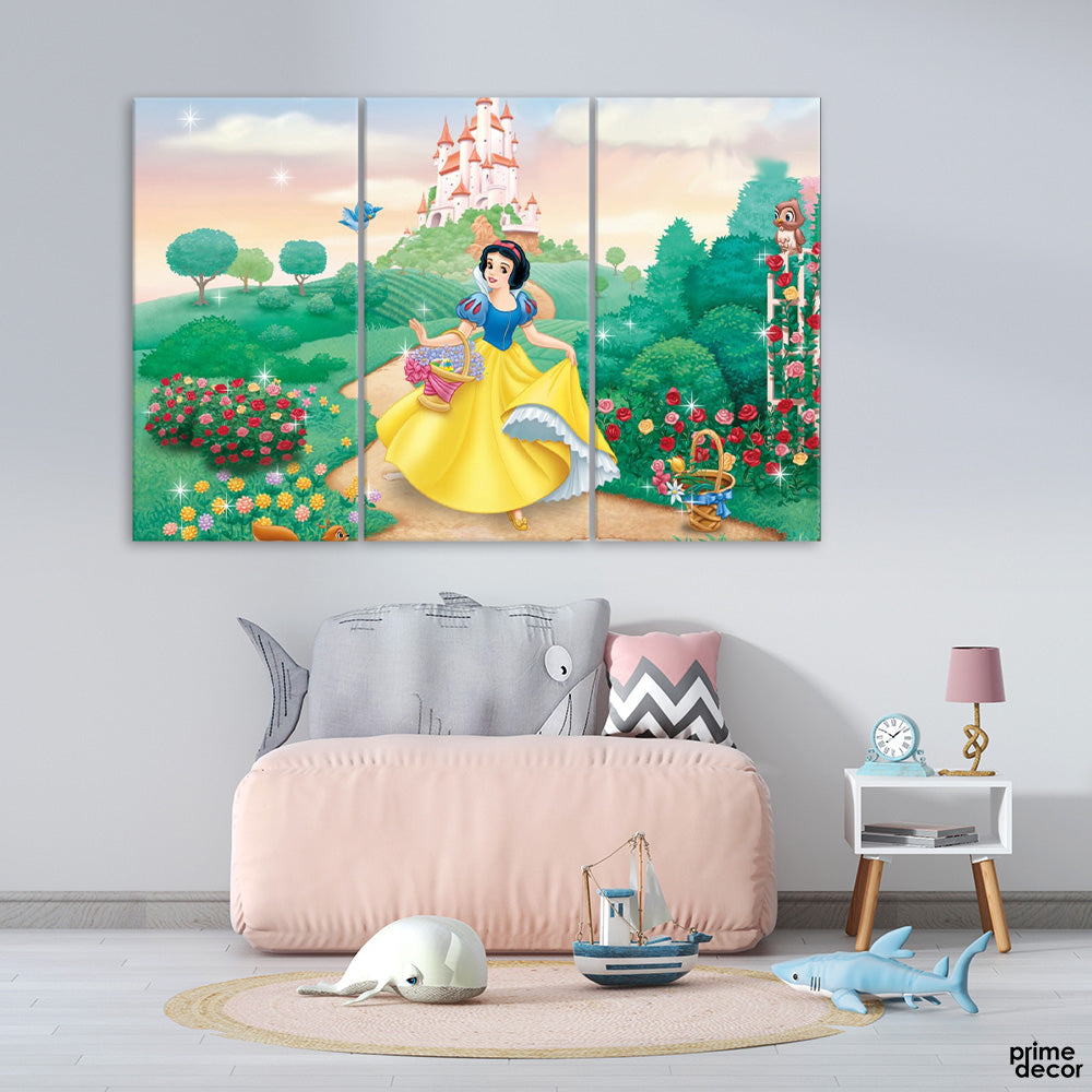 Snow White Barbie (3 Panel) Anime Wall Art - Prime Décor