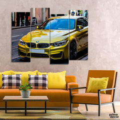 BMW M4 (4 Panels) | Car Wall Art - Prime Décor