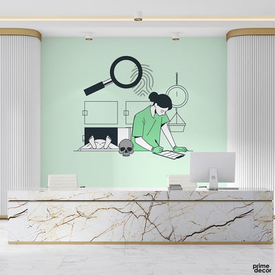 Forensic Medicine Illustration | Medical Wallpaper Mural