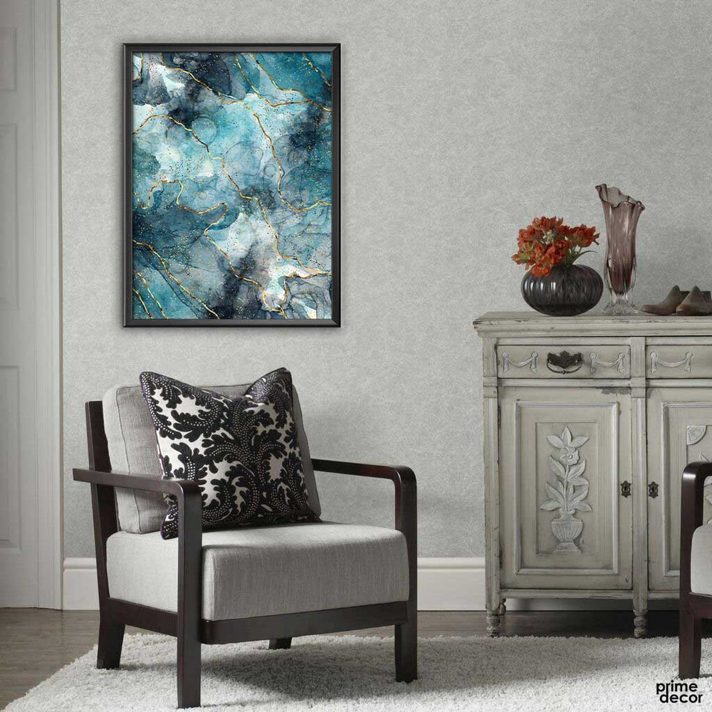 Marble Liquid Art (Single Panel) | Watercolor Wall Art - Prime Décor