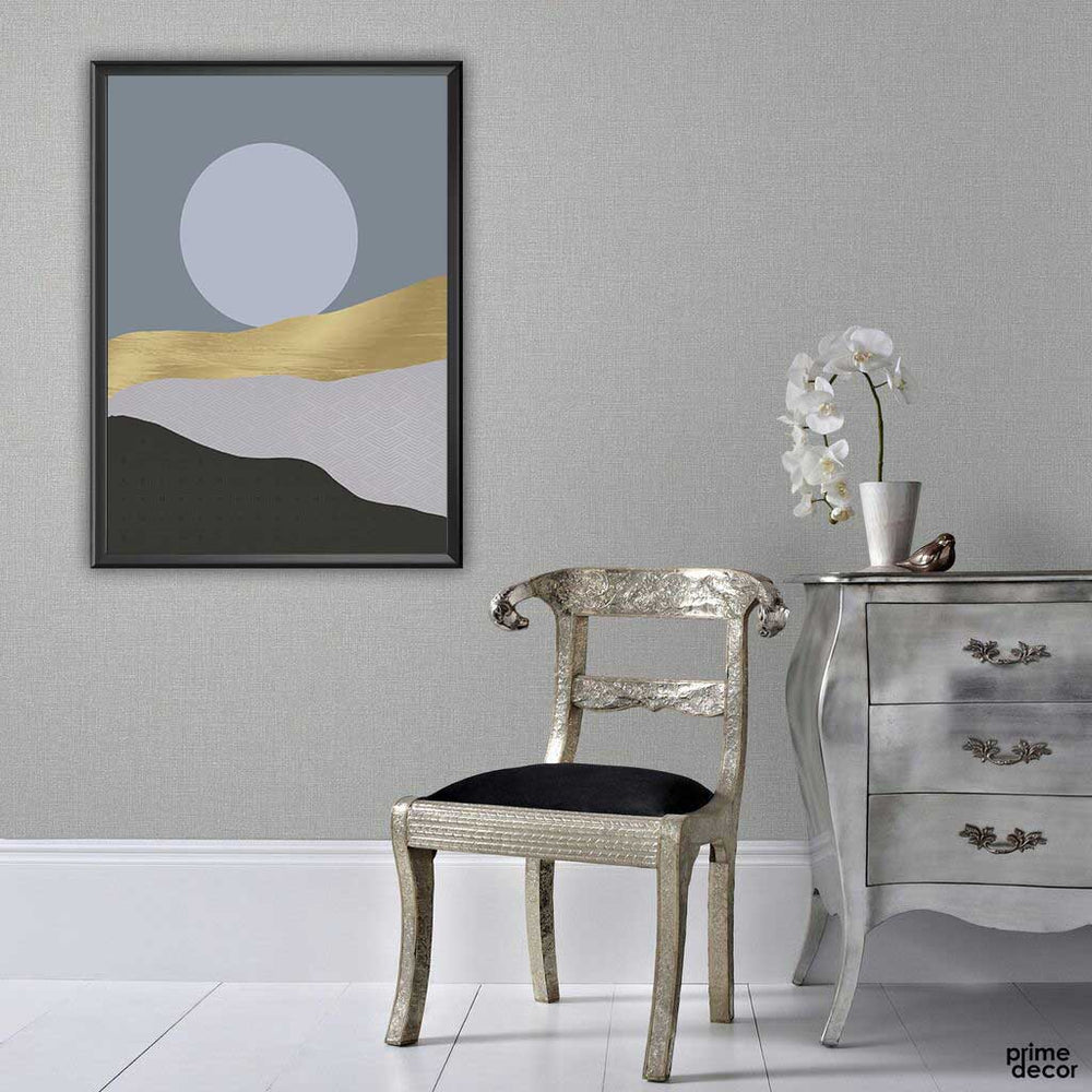 Gold & White nature digital painting (Single Panel) Painting Wall Art - Prime Décor