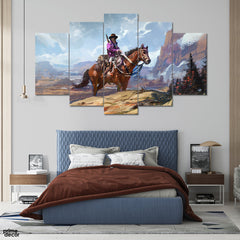 Hunter in the Wild (5 Panel) Nordic Wall Art - Prime Décor