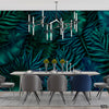 Tropical Blue & Green Hue Leaves | Floral Wallpaper Mural