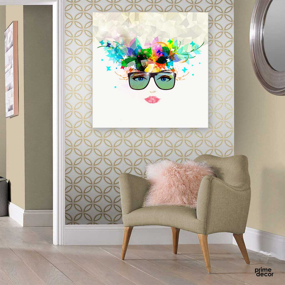 Glossy Illustrations (Single Panel) Square Wall Art - Prime Décor