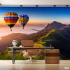 Hot Air Balloons Over The Scenic Mountains | Landscape Wallpaper Mural