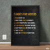 7 Habits for Success | Motivation Wall Art