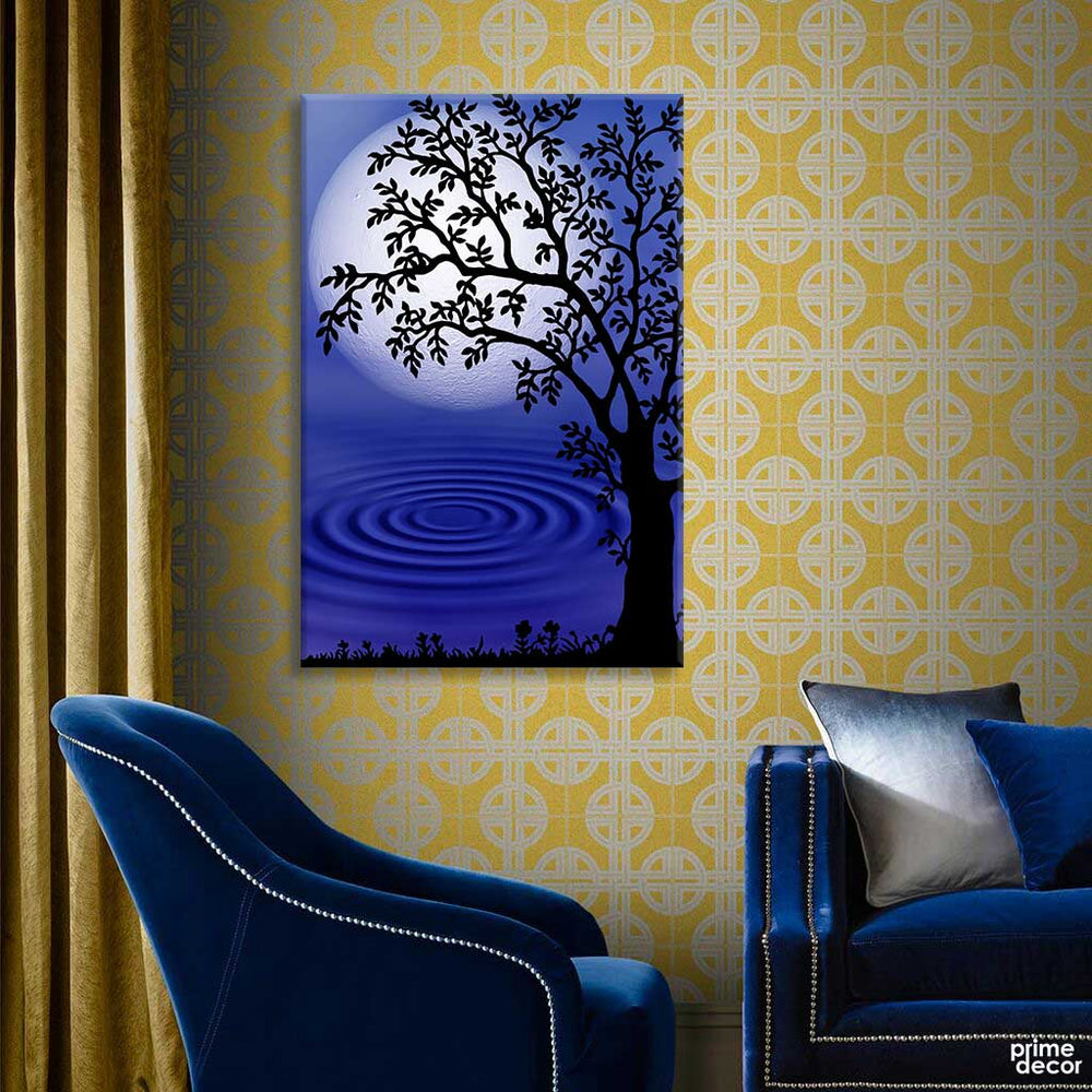 Fantasy Clouds Moon (Single Panel) Nature Wall Art - Prime Décor